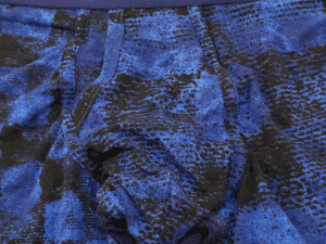 Front view of the small vertical fly on the butterblend boxer briefs