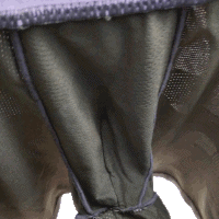Inside the AIRKNITx HD 8" boxer briefs, showing the pouch